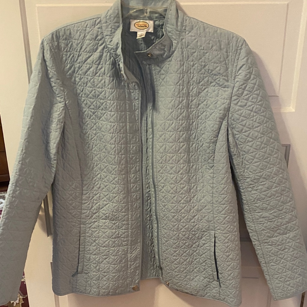 Talbots Light Blue Quilted Utility Jacket Talbots Light Blue Quilted Utility Jacket